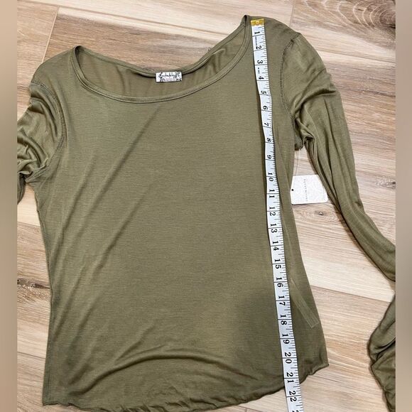 FREE PEOPLE INTIMATELY Army Long Sleeve Women’s Top Size Small - Picture 10 of 10